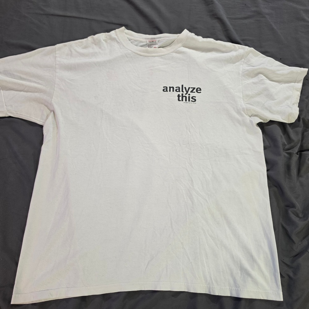 Vintage Anvil Analyze This Analyze That Movie Promo T-Shirt White XL Warner Bros